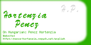 hortenzia pencz business card